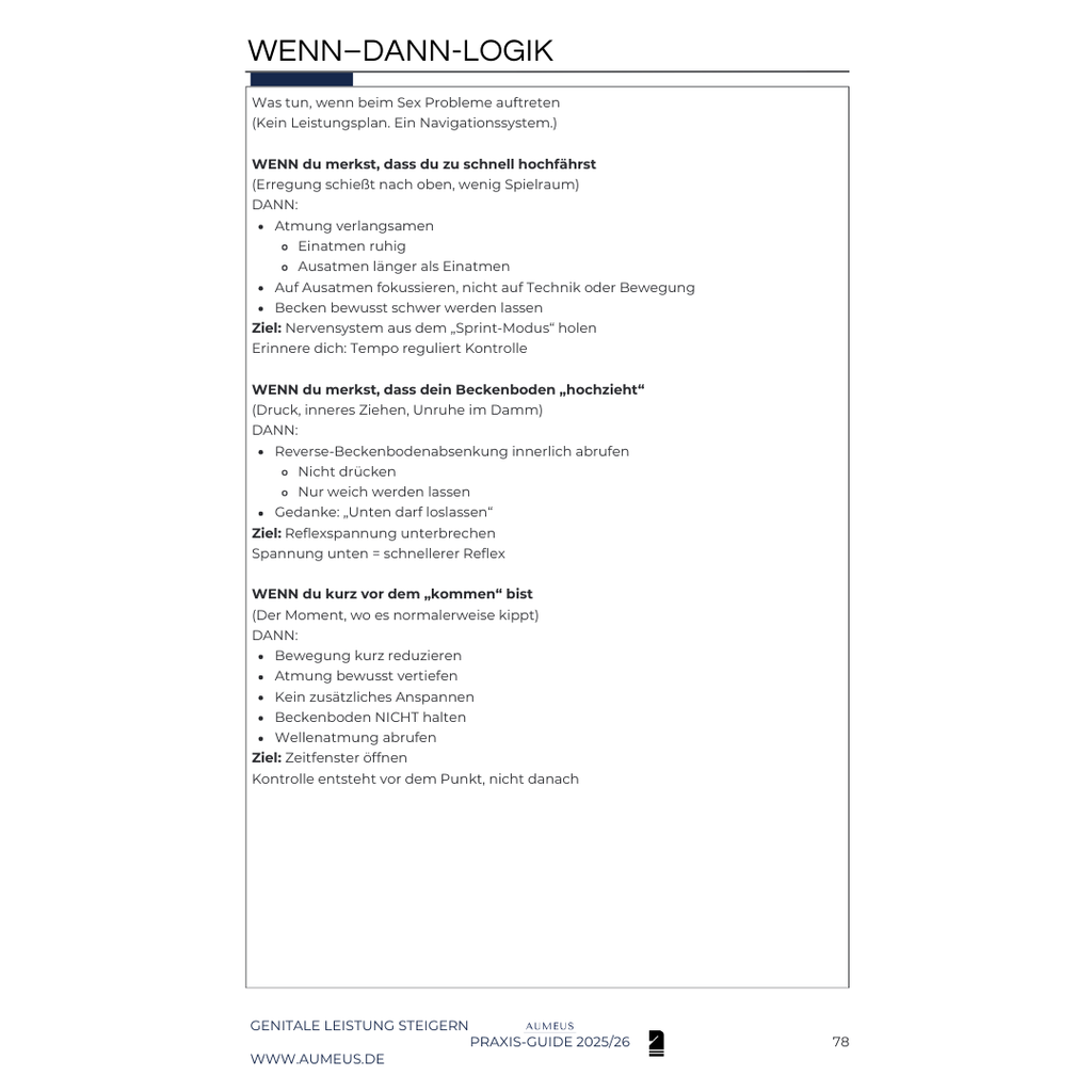 GENITALE LEISTUNG STEIGERN