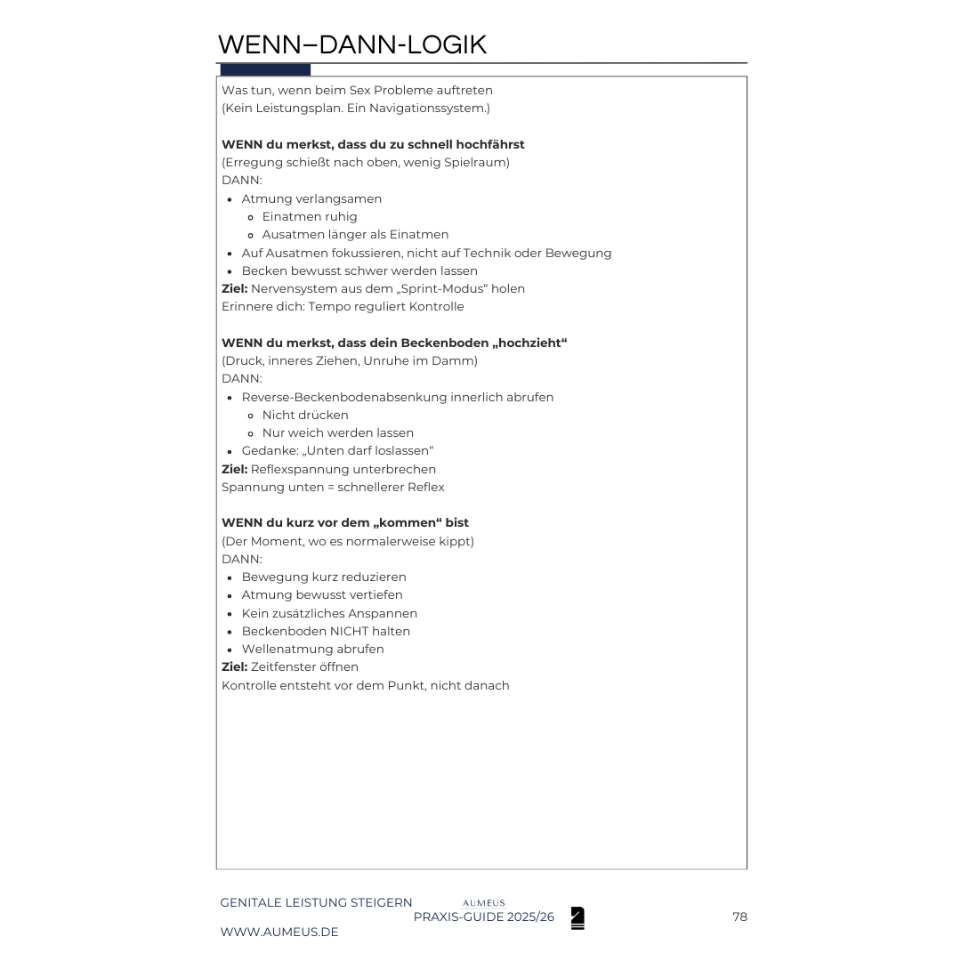 GENITALE LEISTUNG STEIGERN