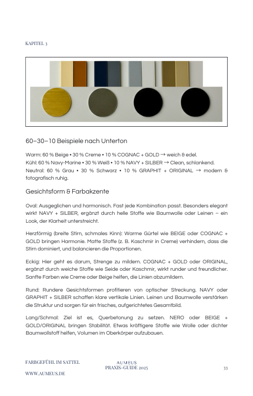 FARBGEFÜHL IM SATTEL